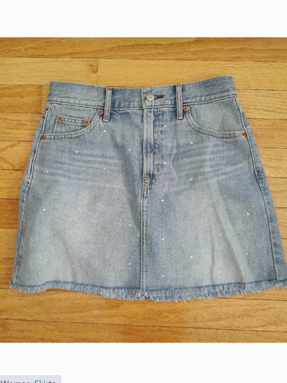 GAP sequin Icon denim mini skirt 26 2